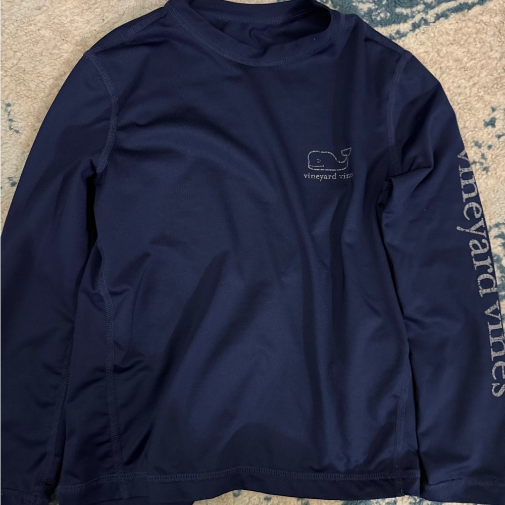 Vineyard vines navy blue  boys rashguard size 5T